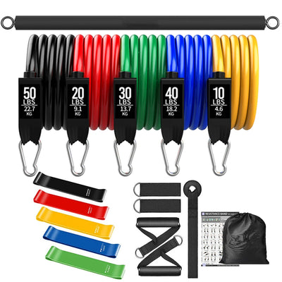 Resistance Bands Workout Bar Set