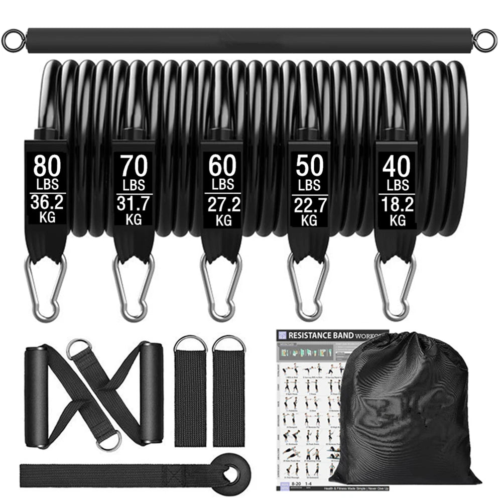 Resistance Bands Workout Bar Set