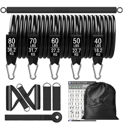 Resistance Bands Workout Bar Set