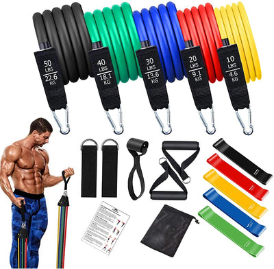 Resistance Bands Workout Bar Set